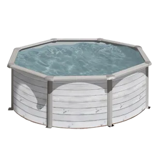 PISCINE ACIER 4,60 H 1,32 CERUSE